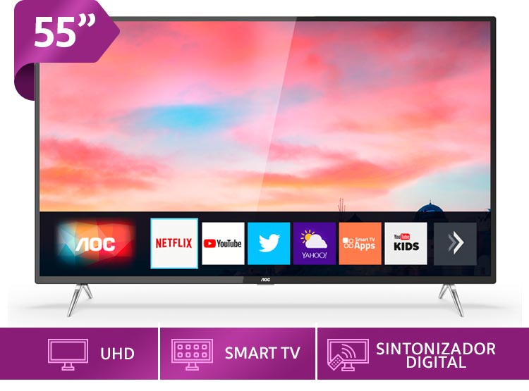 Televisor Aiwa 43″ LED AW43B4. Smart TV, Android TV, Full HD - Nelson  Sobrero