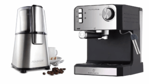 Cafetera Futura CE 6821 y Molinillo Peabody MC 9100