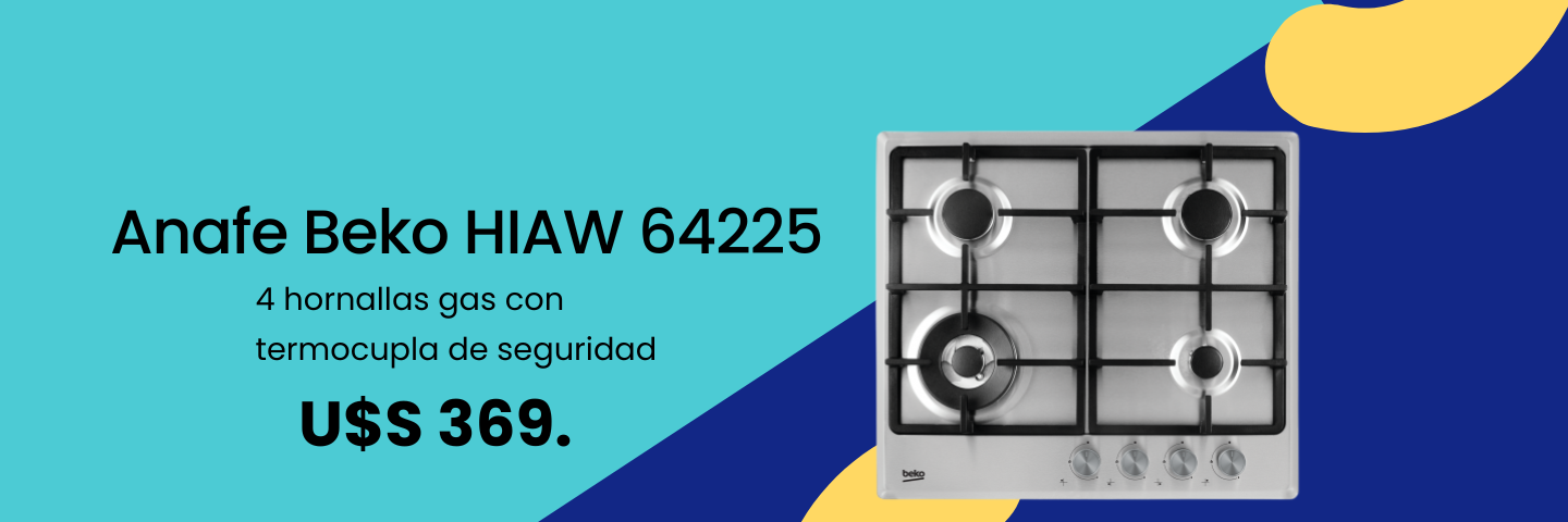 Banner de anafe Beko HAIAW 64225, con foto del anafe y precio de U$S 369.